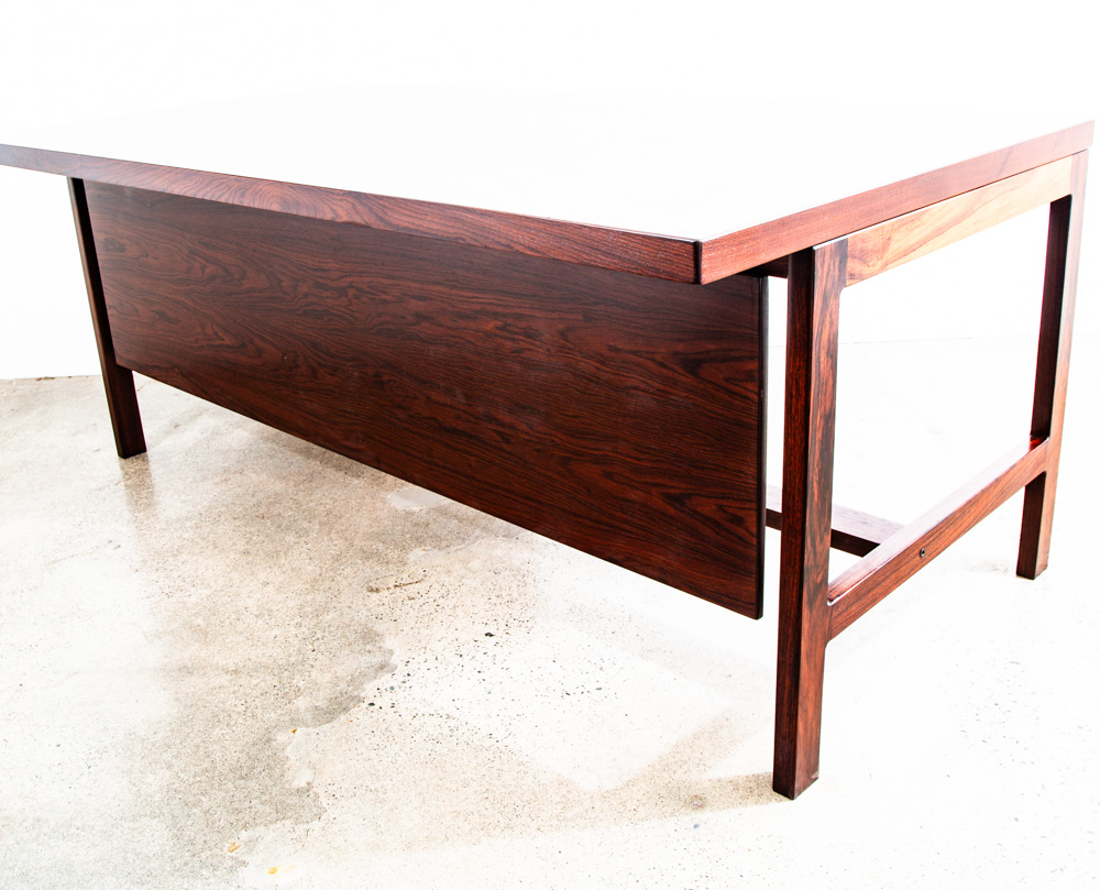Mid Century Modern Desk Executive L shaped Arne Vodder HP Hansen Rosewood Return - Image 3