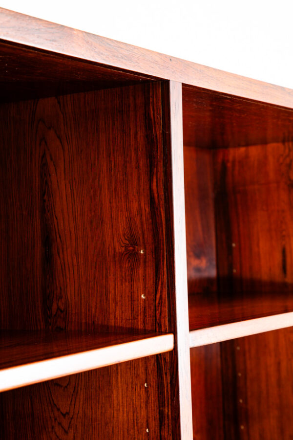 Mid Century Danish Modern Bookshelf Cabinet Rosewood Drawers Omann Jun Drop Leaf - Image 10