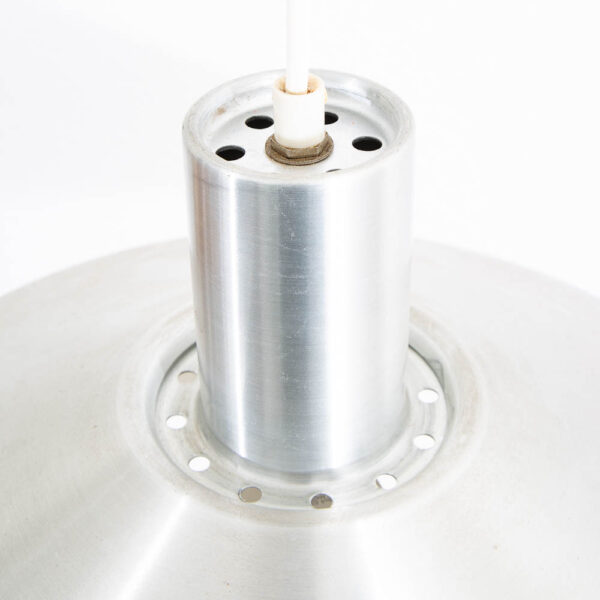 Mid Century Danish Modern Saucer Pendant Lamp in Sliver Finish Single Ceiling Light - Image 9
