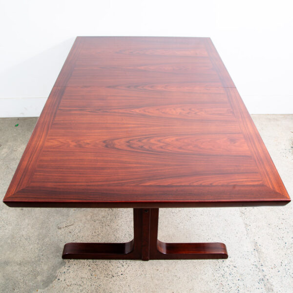 Mid Century Danish Modern Dining Table Rosewood Rectangular Skovby Extension x2 - Image 2