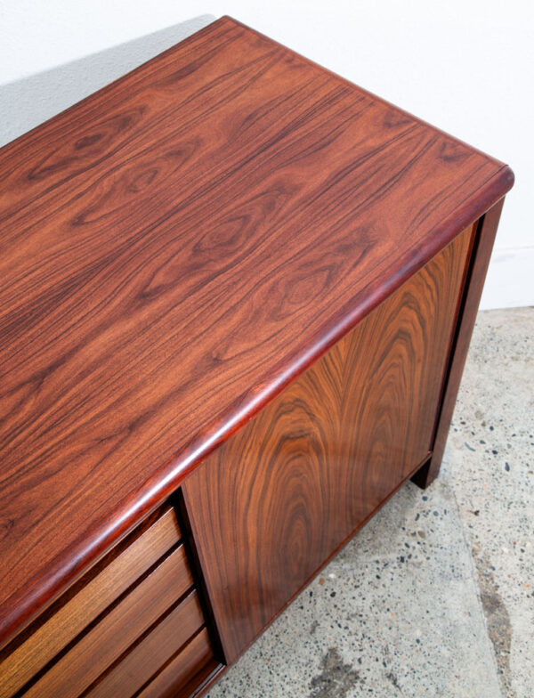 Mid Century Danish Modern Credenza Sideboard Cabinet Rosewood Skovby Drawers Mcm - Image 9