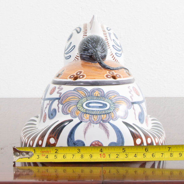 Mid Century Modern Cookie Porcelain Jar Art Pottery Cat Mouse Estrela Conimbriga - Image 12