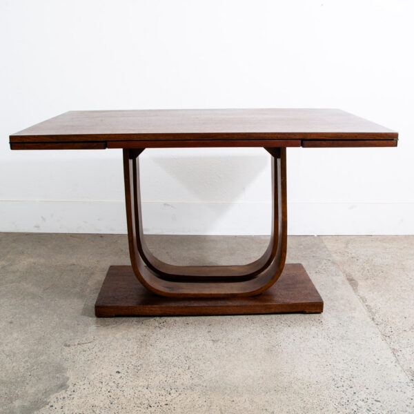 Mid Century Modern Dining Table Mahogany Leaf x2 Heywood Wakefield Gilbert Rhode - Image 3