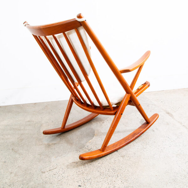 Mid Century Danish Modern Rocking Chair Teak Rocker Frank Reenskaug Bramin Mcm - Image 3