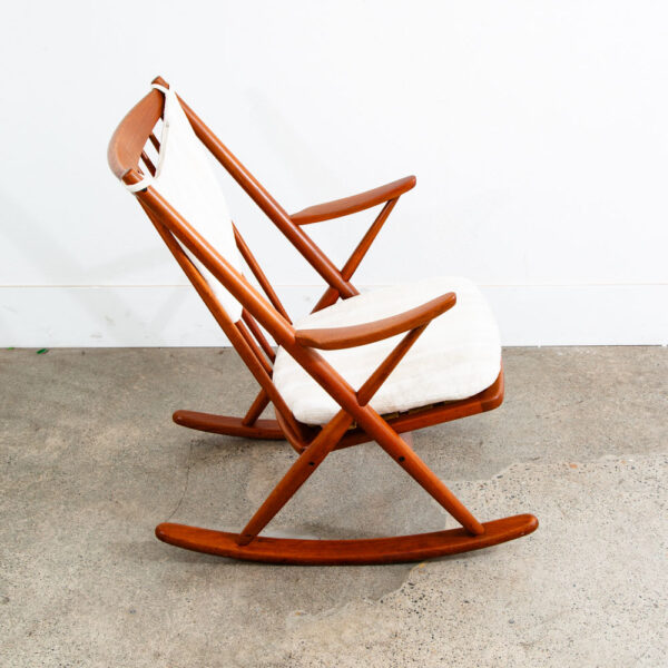 Mid Century Danish Modern Rocking Chair Teak Rocker Frank Reenskaug Bramin Mcm - Image 8