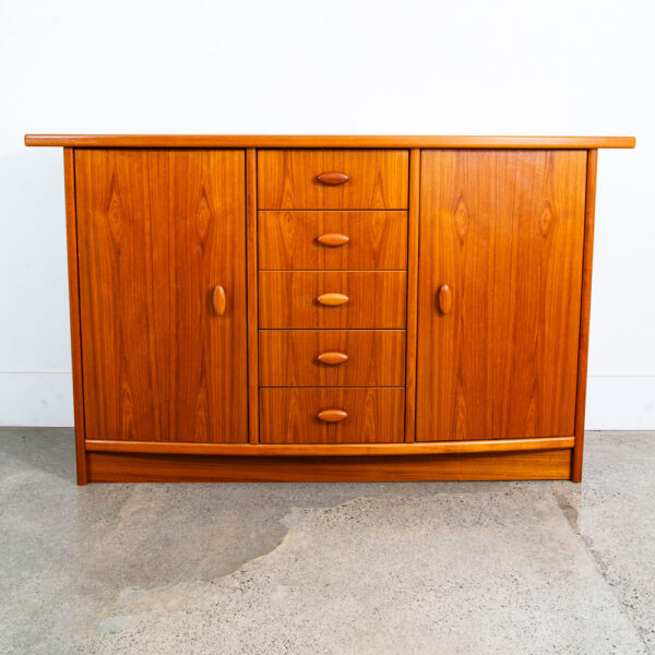 Mid Century Danish Modern Credenza Sideboard Drawers Cabinet Console Media Table - Image 2
