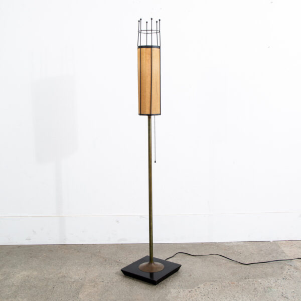 Mid Century Modern Floor Lamp Table Light lighting Black Brass Round Gold Mcm