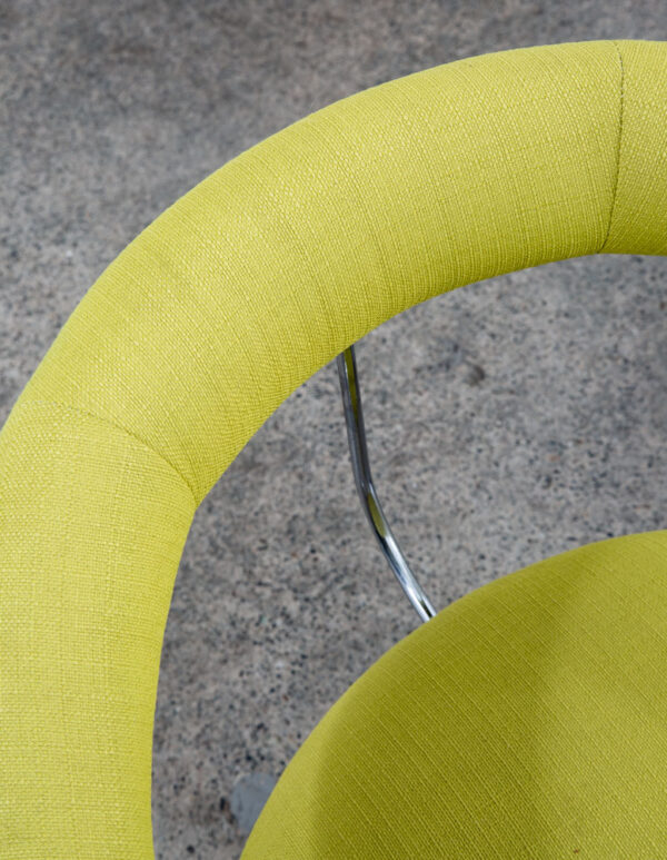 Mid Century Modern Armchair Chair Set 4 Thonet SS33 Anton Lorenz Round Green Mcm - Image 9