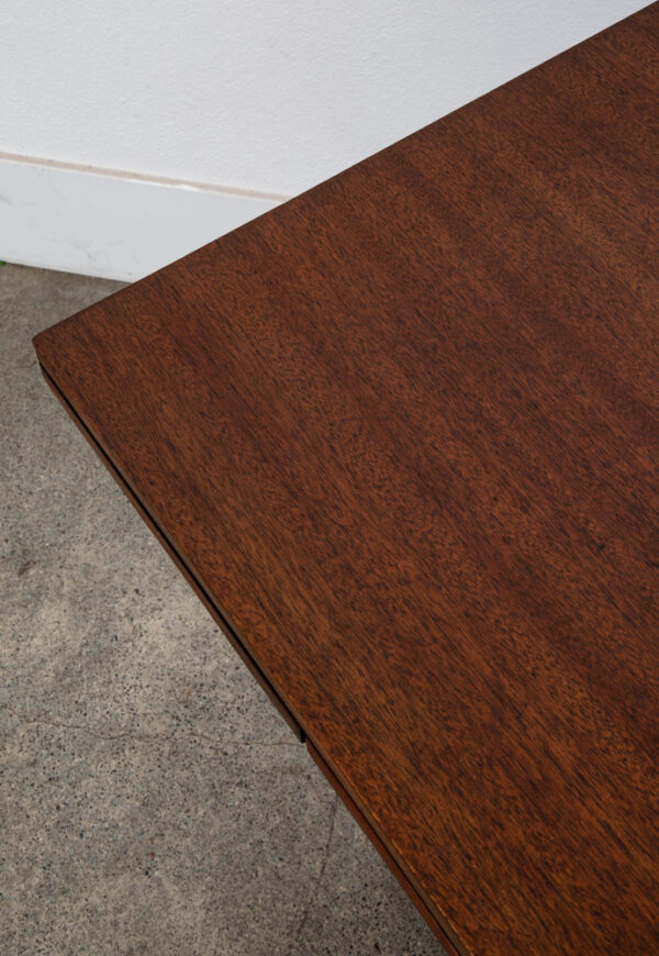 Mid Century Modern Dining Table Mahogany Leaf x2 Heywood Wakefield Gilbert Rhode - Image 12