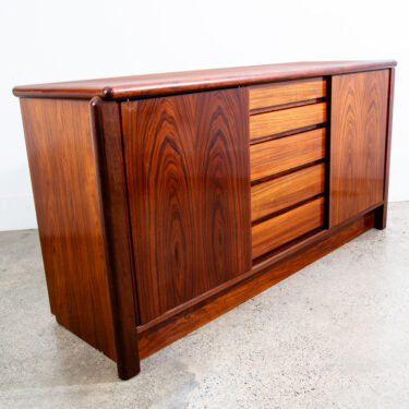 Mid Century Danish Modern Credenza Sideboard Cabinet Rosewood Skovby Drawers Mcm