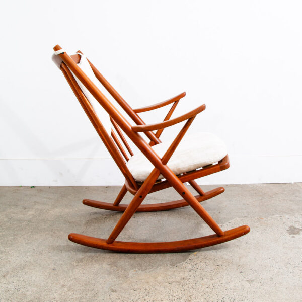 Mid Century Danish Modern Rocking Chair Teak Rocker Frank Reenskaug Bramin Mcm - Image 2