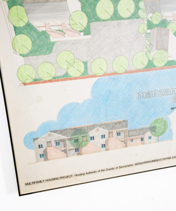 Mid Century Modern Architectural Render Art Framed Mogavero Unruh Multifamily - Image 8