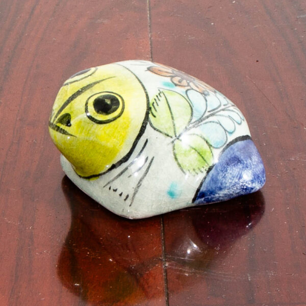 Mid Century Modern Ceramic Frog Sculpture Green Blue White Studio Vintage Mcm - Image 7