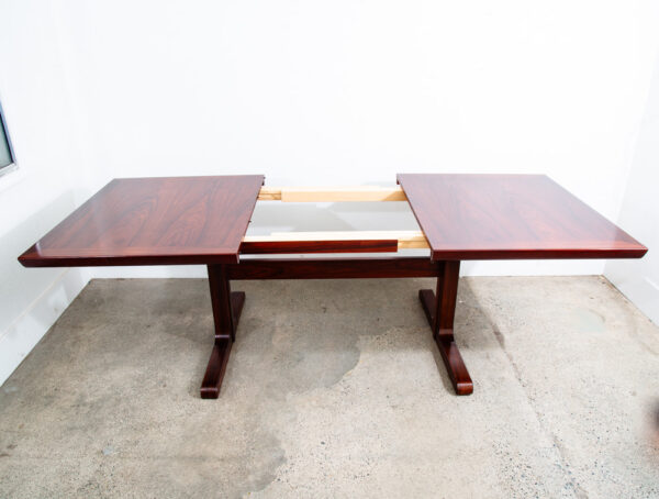 Mid Century Danish Modern Dining Table Rosewood Rectangular Skovby Extension x2 - Image 8