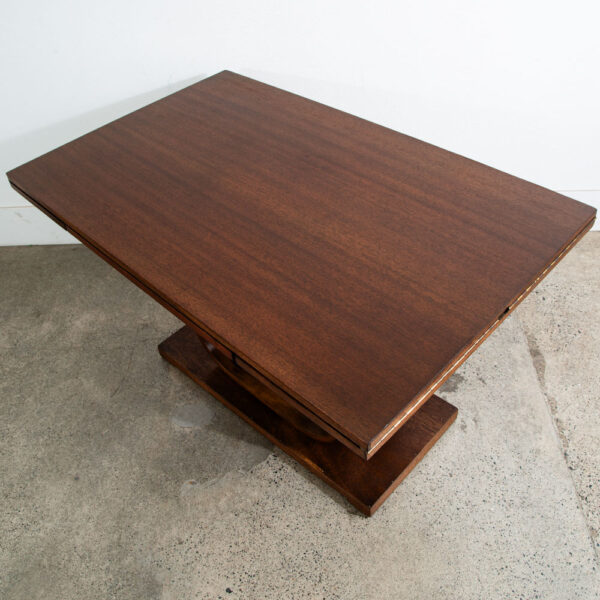 Mid Century Modern Dining Table Mahogany Leaf x2 Heywood Wakefield Gilbert Rhode - Image 2