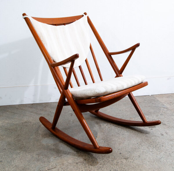 Mid Century Danish Modern Rocking Chair Teak Rocker Frank Reenskaug Bramin Mcm - Image 5