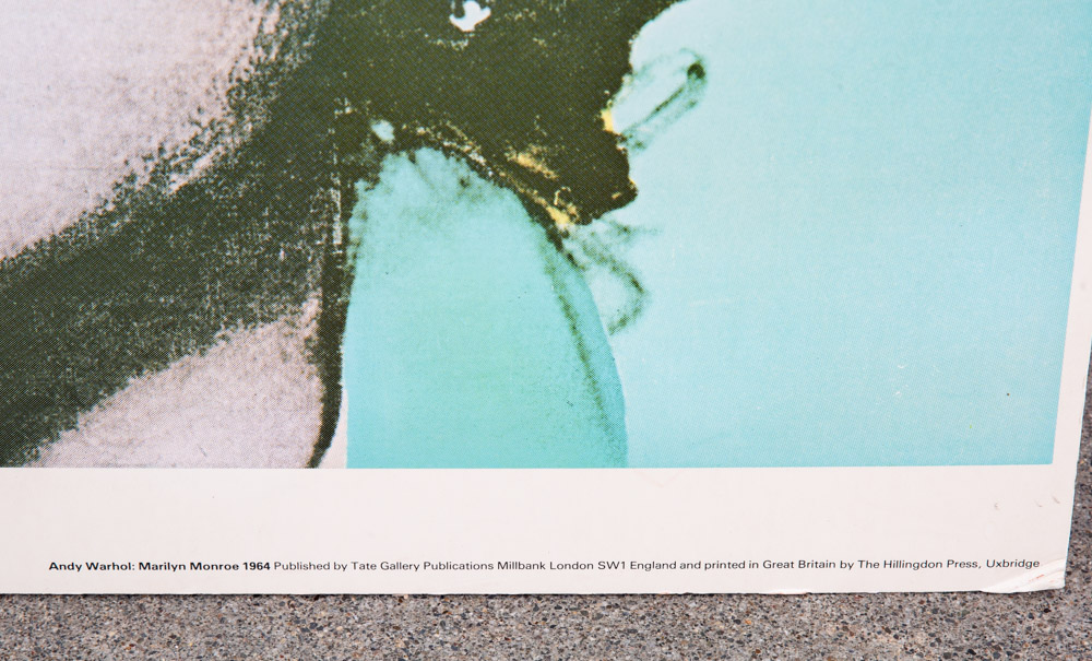 Pop Art Poster Andy Warhol 1971 Tate Gallery Marilyn Monroe Mounted On Board - Image 9