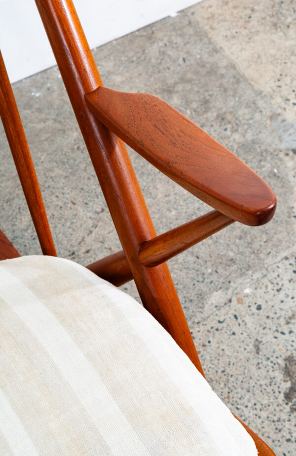 Mid Century Danish Modern Rocking Chair Teak Rocker Frank Reenskaug Bramin Mcm - Image 7