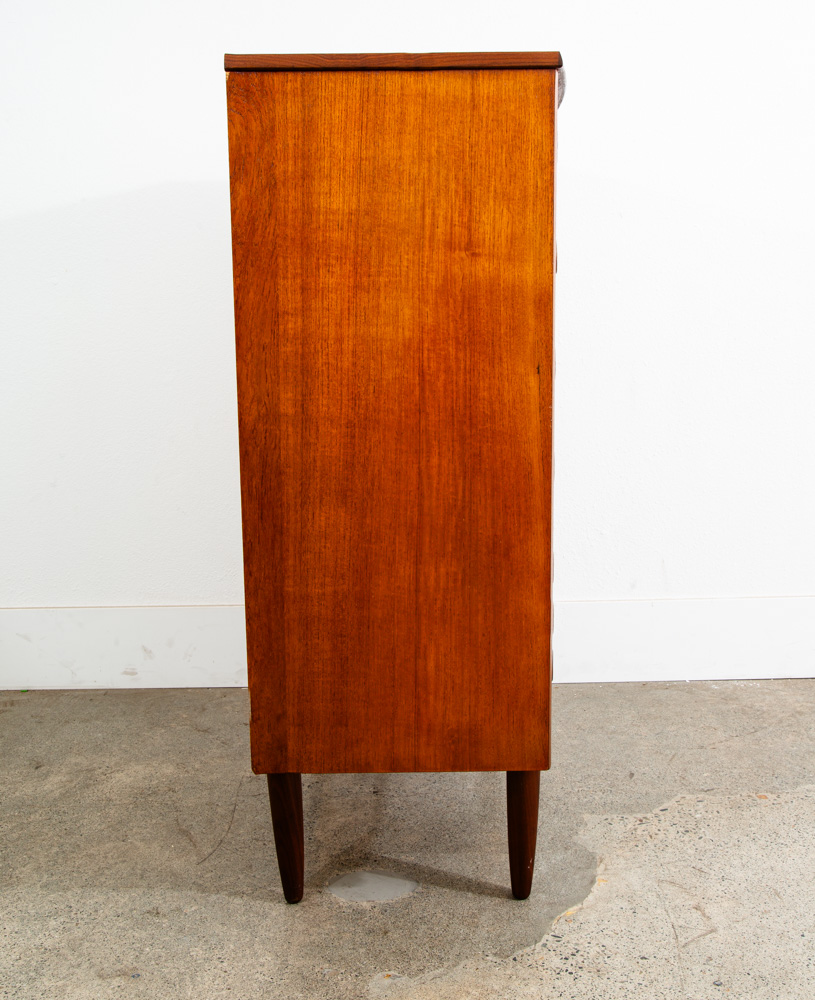 Mid Century Danish Modern Highboy Dresser 6 Drawer Teak Eyelid Kai Kristiansen - Image 3