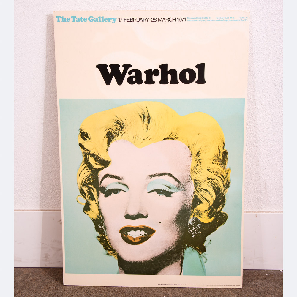 Pop Art Poster Andy Warhol 1971 Tate Gallery Marilyn Monroe Mounted On Board