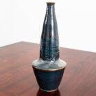 Mid Century Modern Vase Art Pottery Studio Fired Ceramics Blue Table Top Vessel
