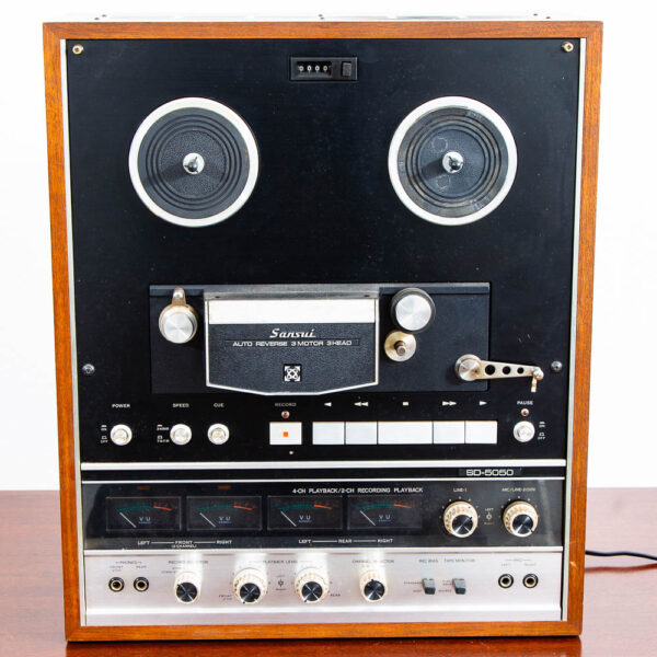 Vintage Reel to Reel Sunsui SD-5050 Teak Veneer Sides 4-Channel Stereo Tape Deck