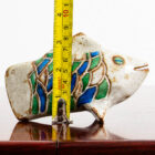 Mid Century Modern Studio Fired Ceramic Fish Green Blue Scales White Decoration - Image 11