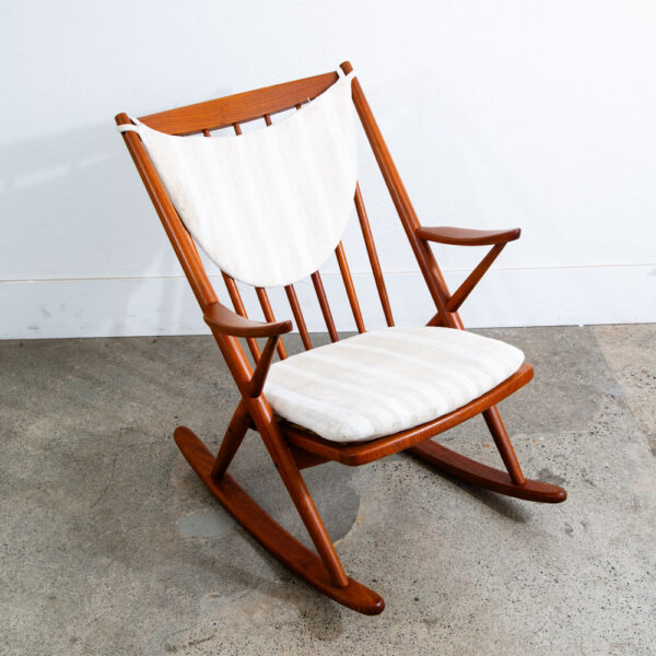 Mid Century Danish Modern Rocking Chair Teak Rocker Frank Reenskaug Bramin Mcm