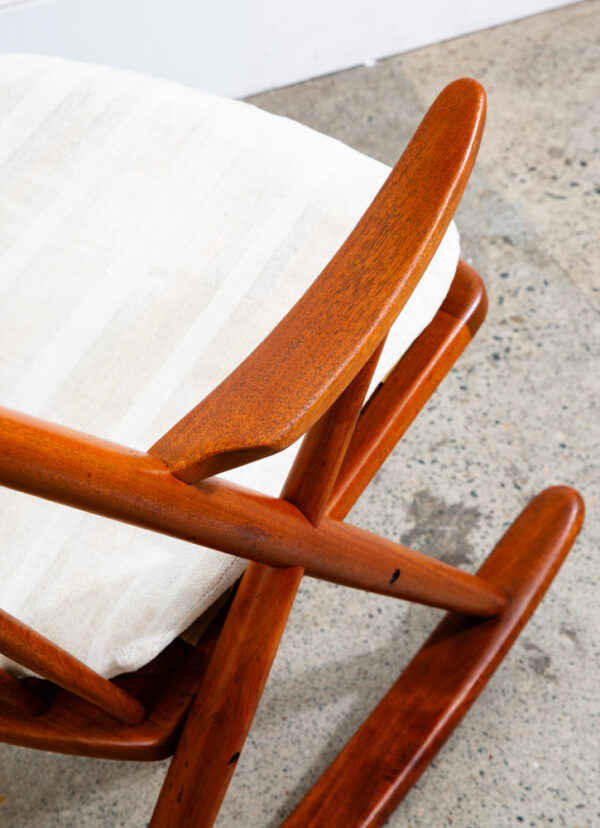Mid Century Danish Modern Rocking Chair Teak Rocker Frank Reenskaug Bramin Mcm - Image 11