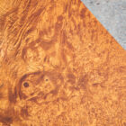 Mid Century Modern Coffee Table Live Edge Hairpin Wrought Iron Legs Burl Wood - Image 10