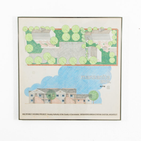 Mid Century Modern Architectural Render Art Framed Mogavero Unruh Multifamily