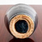 Mid Century Modern Vase Art Pottery Studio Fired Ceramics Blue Table Top Vessel - Image 4
