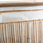 Mid Century Modern Planter White Matte Tan Medium Rough Textured Ceramic Pot - Image 4
