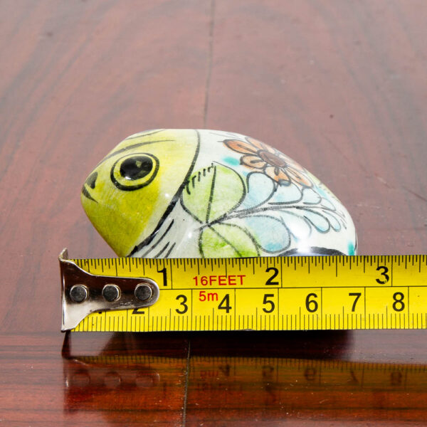 Mid Century Modern Ceramic Frog Sculpture Green Blue White Studio Vintage Mcm - Image 12