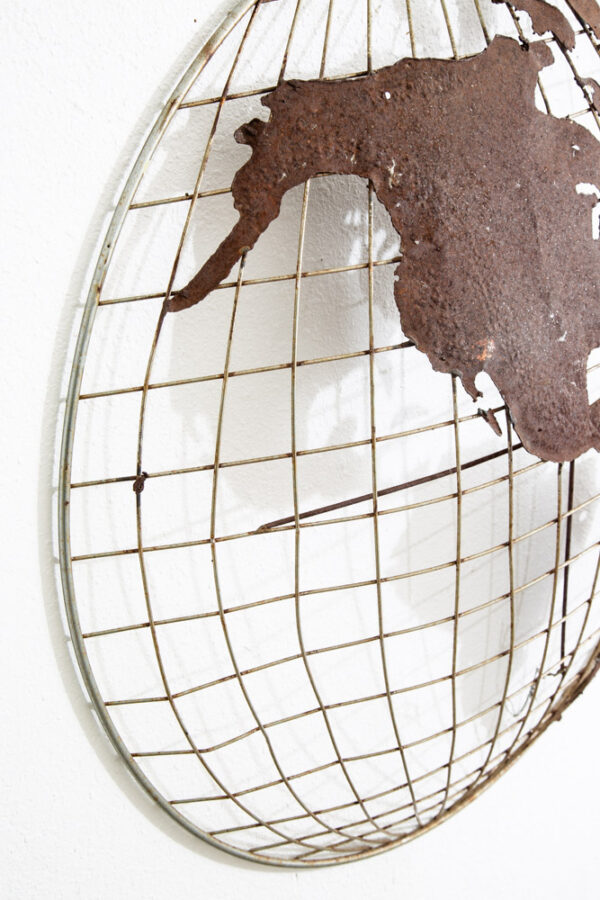 Mid Century Modern Wall Hanging Relief World Globe Curtis Jere Art Earth 2 Piece - Image 10