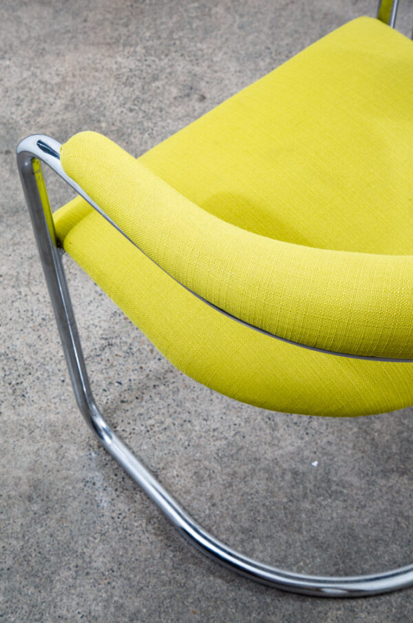 Mid Century Modern Armchair Chair Set 4 Thonet SS33 Anton Lorenz Round Green Mcm - Image 11