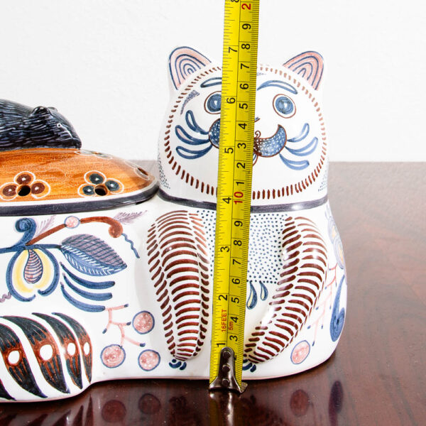 Mid Century Modern Cookie Porcelain Jar Art Pottery Cat Mouse Estrela Conimbriga - Image 10