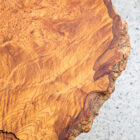 Mid Century Modern Coffee Table Live Edge Hairpin Wrought Iron Legs Burl Wood - Image 8