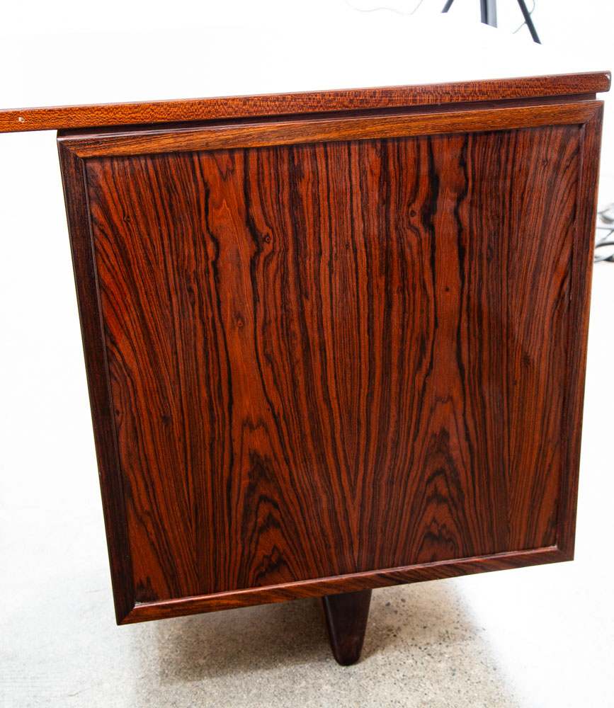 Mid Century Modern Desk Executive L shaped Arne Vodder HP Hansen Rosewood Return - Image 9