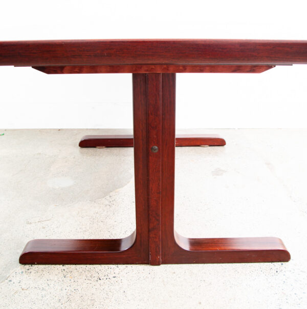 Mid Century Danish Modern Dining Table Rosewood Rectangular Skovby Extension x2 - Image 6