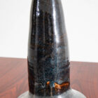 Mid Century Modern Vase Art Pottery Studio Fired Ceramics Blue Table Top Vessel - Image 6