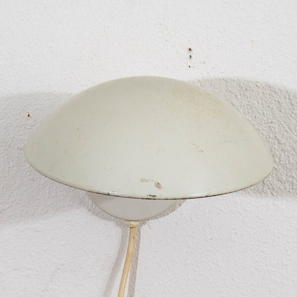 Mid Century Modern Danish Louis Poulsen Hat lamp Hanging Lamp Round White Mcm - Image 8