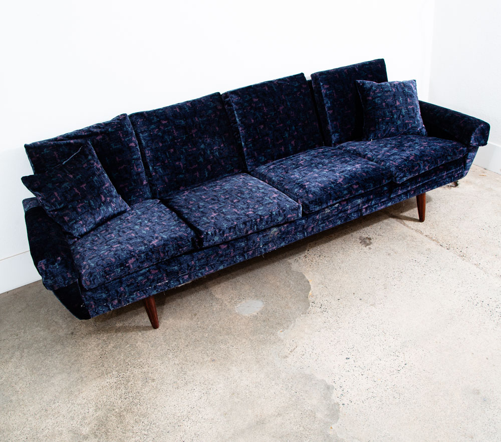 Mid Century Danish Modern Sofa Couch 4 Seater Georg Thams Rosewood Legs Denmark - Image 2