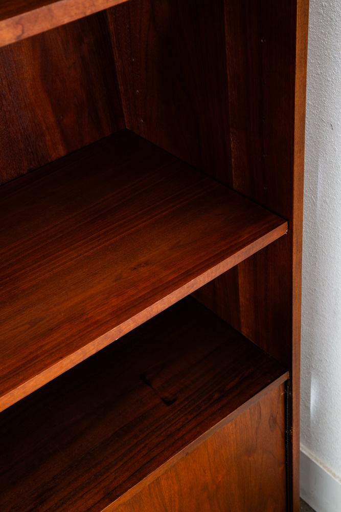 Mid Century Modern Bookshelf Book Shelf Shelving Storage Cabinet Walnut Mcm Wood - Image 12