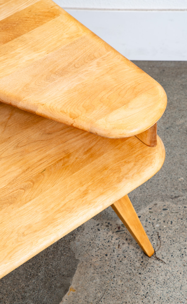 Mid Century Modern Corner Step Up Table Heywood Wakefield 2 Tier Square Vintage - Image 12