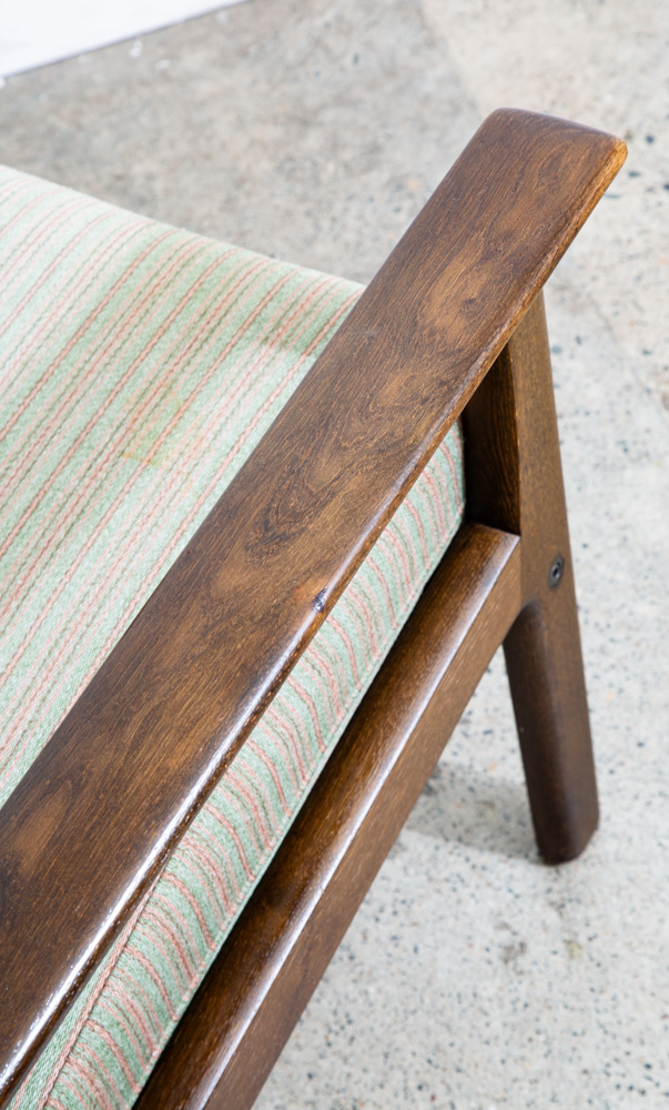 Mid Century Danish Modern Lounge Chair Hans Wegner Getema GE-265 Oak Armchair - Image 11