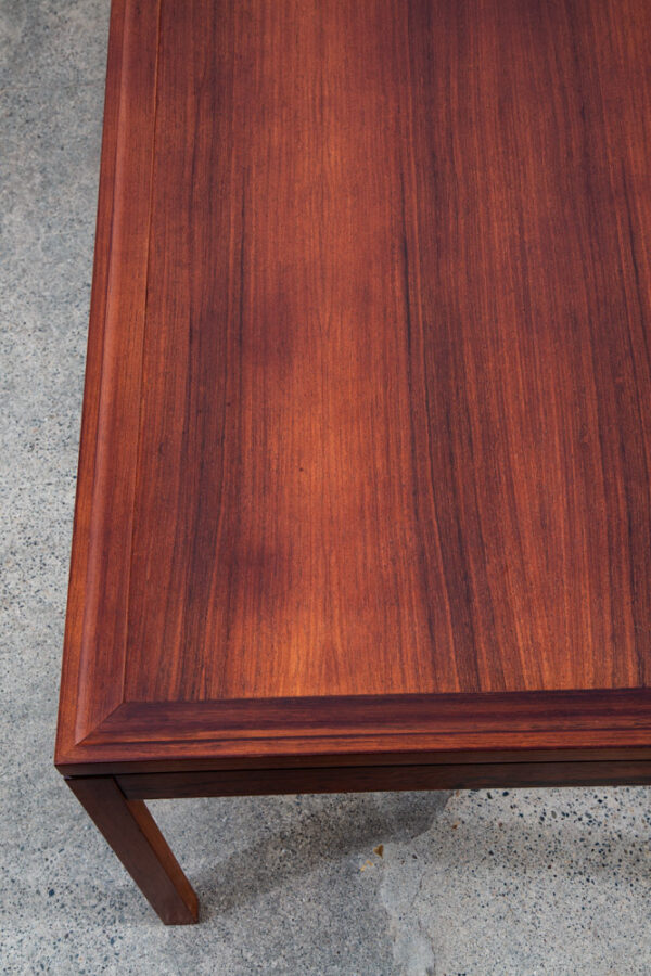 Mid Century Danish Modern Coffee Table Rosewood Surfboard Rectangular Vintage NM - Image 8