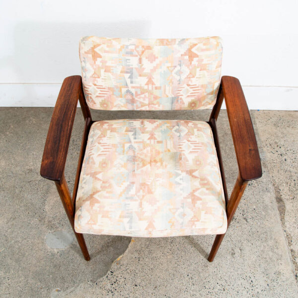 Mid Century Danish Modern Lounge Chair Armchair Rosewood Finn Juhl Style Denmark - Image 6
