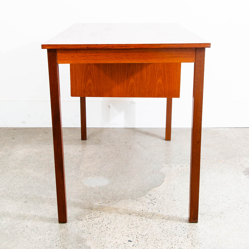 Mid Century Danish Modern Desk Executive Teak 3 Drawer Cabinet Danish Floating - Image 8