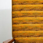 Mid Century Modern Lounge Rocking Chair Yellow Tweed Solid Wood Vintage Armchair - Image 4